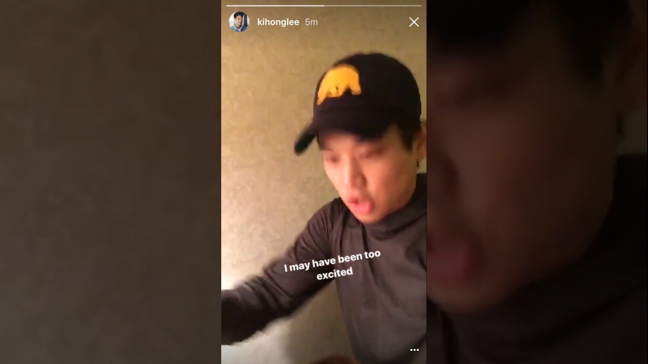 170222 Ki Hong Lee Instagram Story - Pizza Break