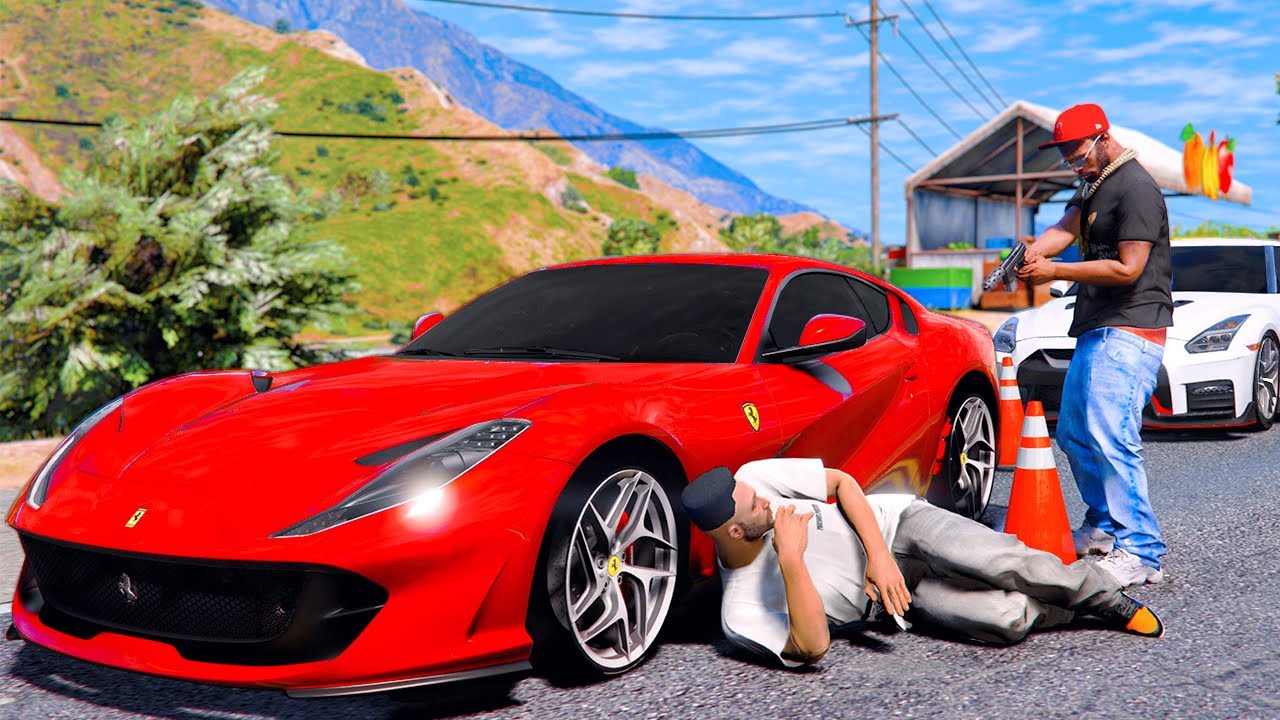 РЕАЛЬНАЯ ЖИЗНЬ В GTA 5 - ПРАНК ВЫШЕЛ ИЗ ПОД КОНТРОЛЯ! УГНАЛ ФЕРРАРИ! ГАРВИН ЧУТЬ НЕ УБИЛ МЕНЯ 🌊ВОТЕР