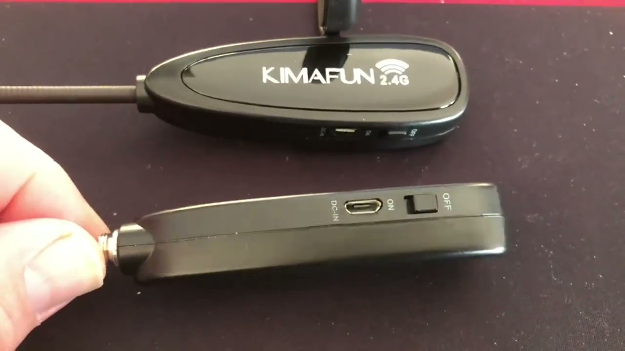KIMAFUN 2 4G Micro Serre t&ecirc;te Casque &Eacute;tanche Sans Fil, Pratique pour les cours de danse