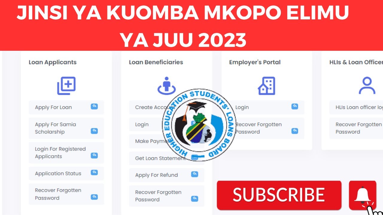 BODI YA MIKOPO:jinsi ya kuomba mkopo wa elimu ya juu 2023