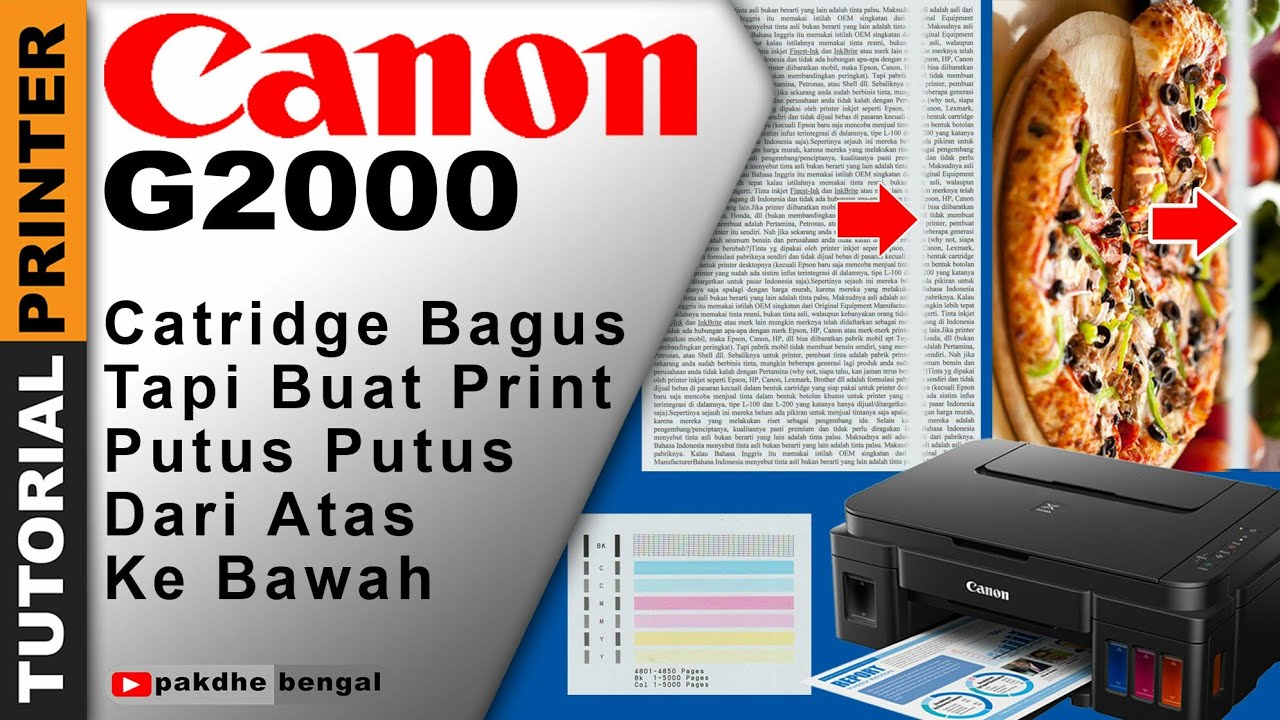 Canon G2000 G1000 Buat Print Putus Vertikal, canon g2000 g1000 buat print putus dari atas kebawah