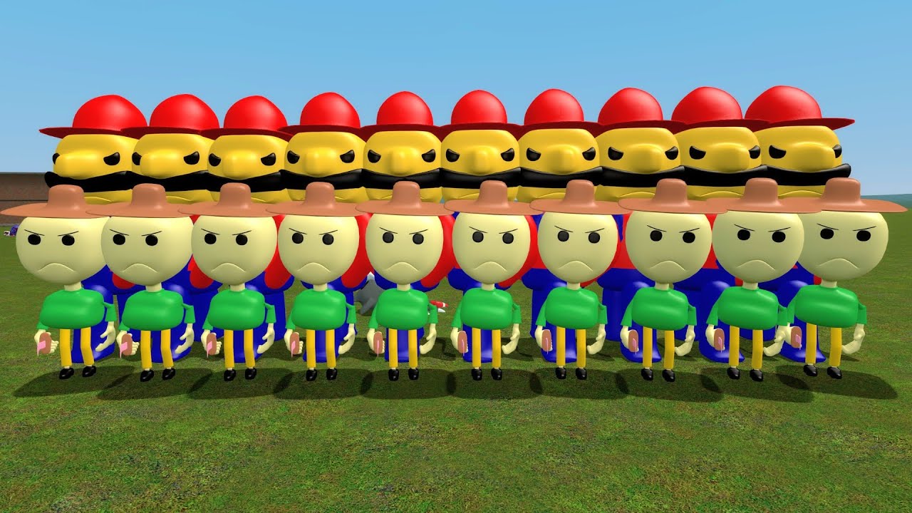 KILLER NEXTBOT ARMY VS MAYRO ARMY FROM 3D MEMES [ Garry's Mod ]