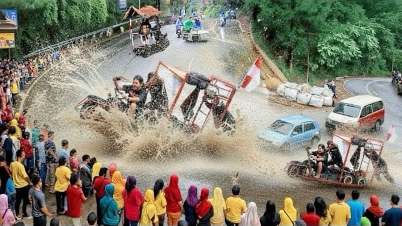 MENGGELEGAR !! INSIDEN VESPA EKSTRIM !! Vespa Ekstrim Se Sumatera Kepung Jalan Sitinjau Lauik 