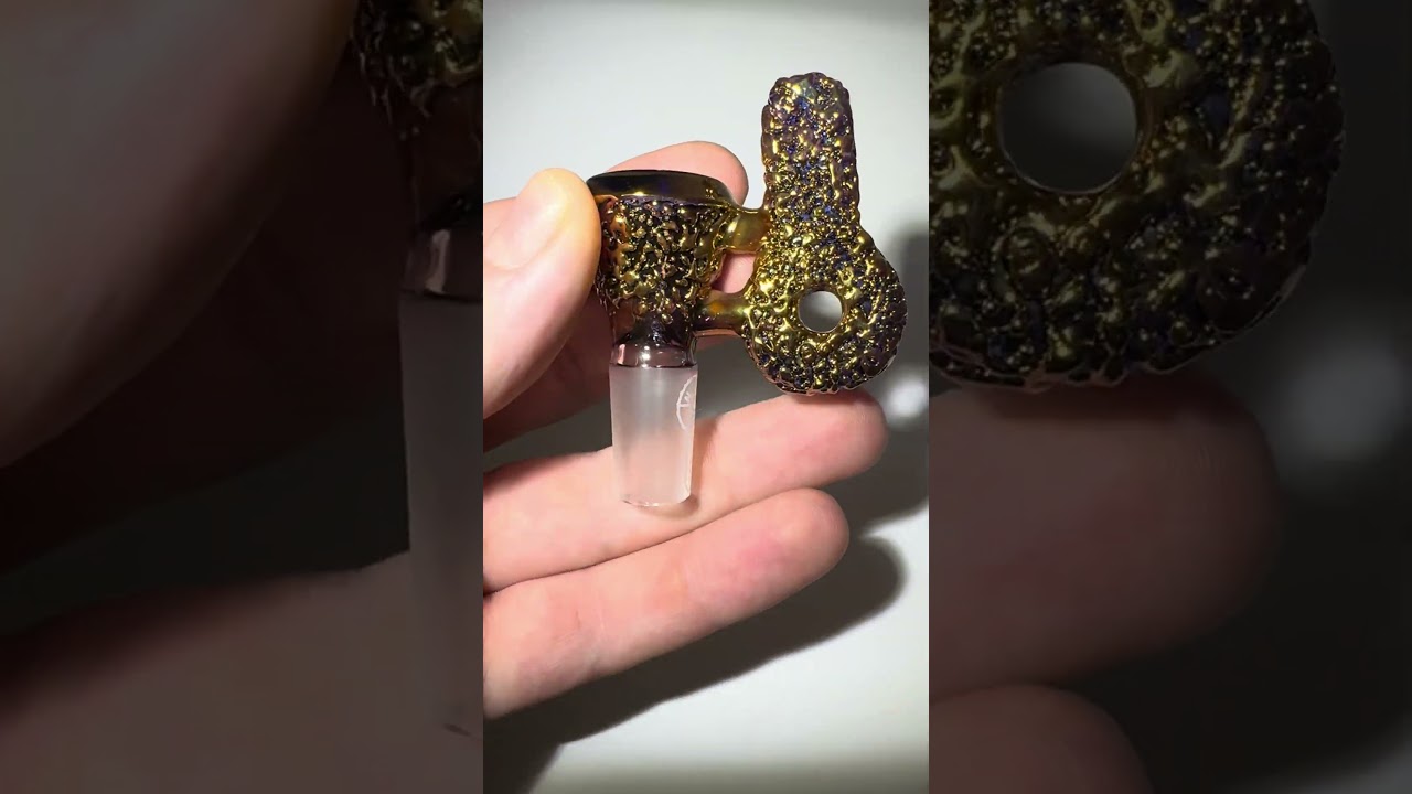 All gold fumed Sourkey by Niko BH Glass