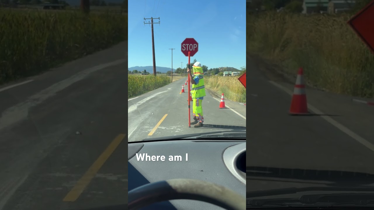 Where am I ? #roadconstruction #flagger #onmywayintowork #ottoworks #ottoout