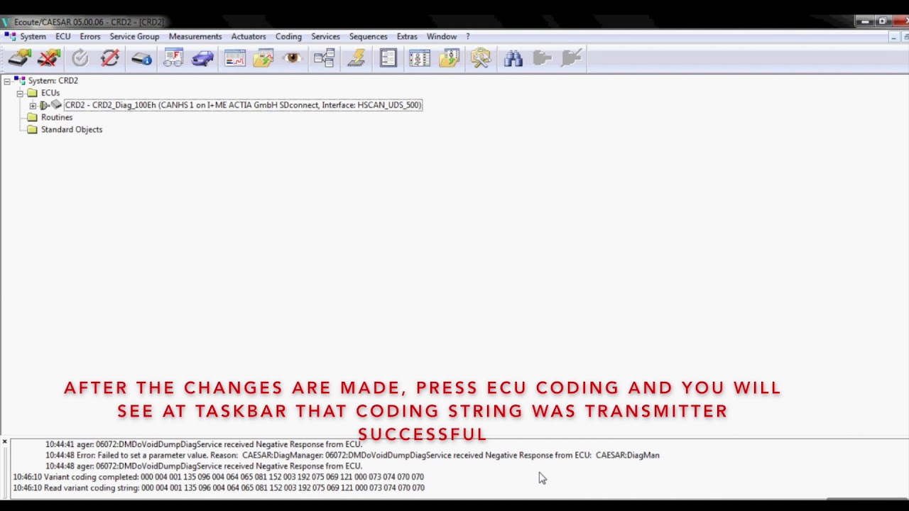Vediamo and SKGT Change Variant Coding - CRD2 Ecu
