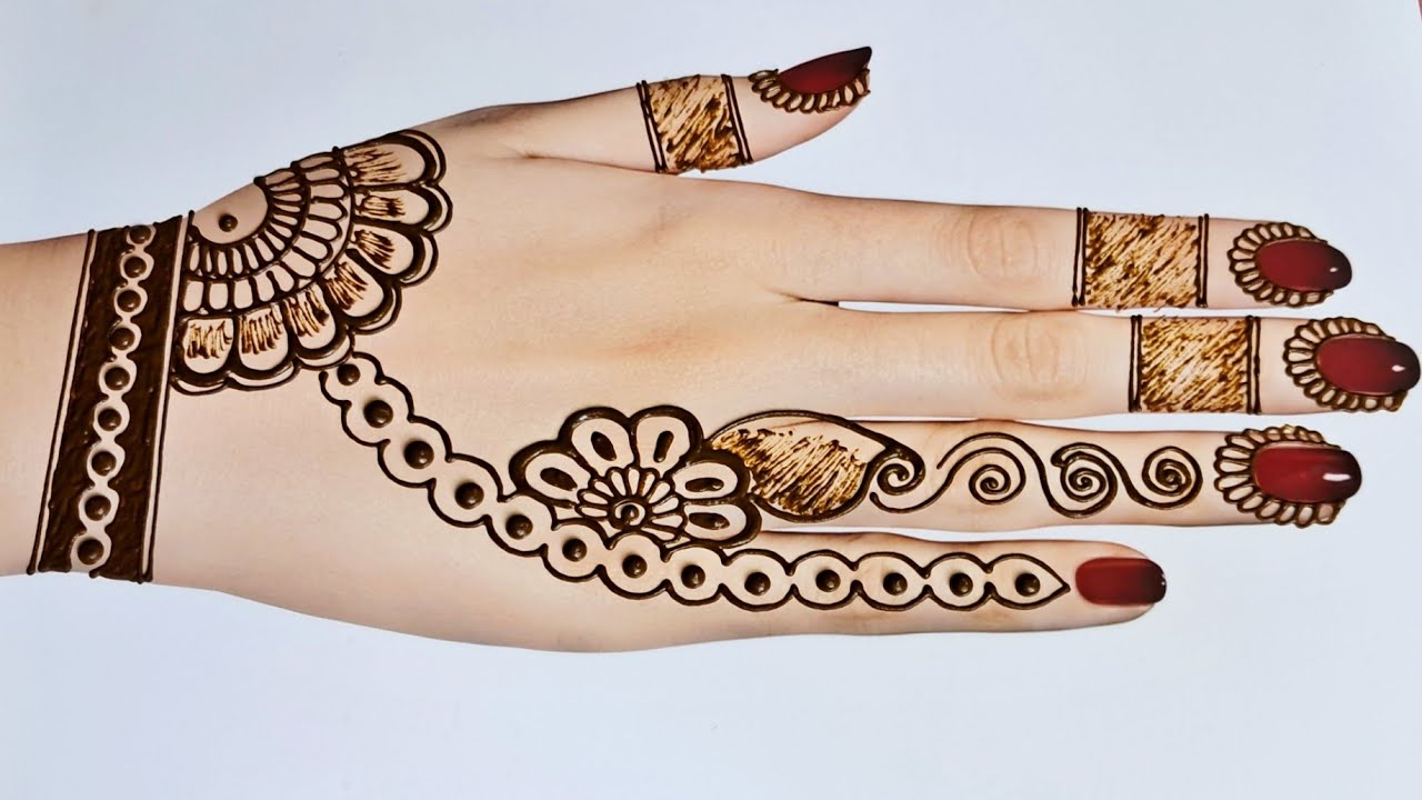 Simple Stylish 💥Mehandi Design | Simple #mehndi #henna #eid #mehandikadesign 