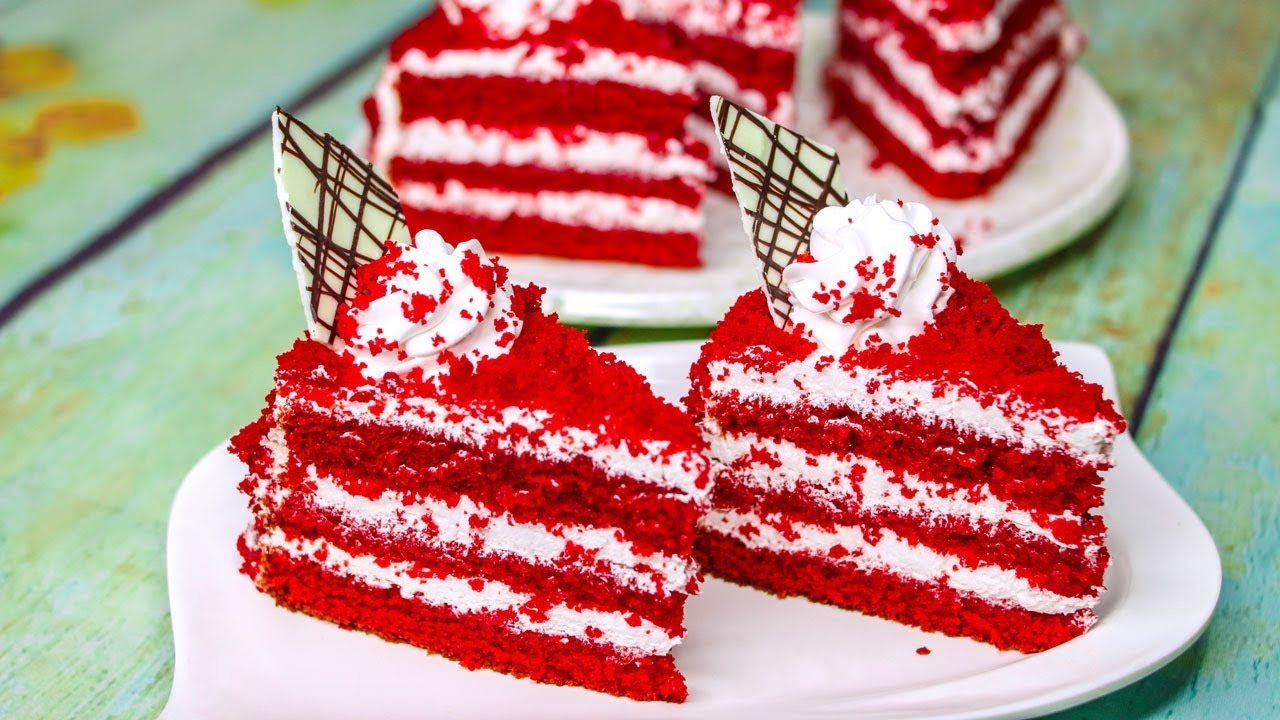 Eggless Red Velvet Pastry Recipe Without Oven | Eggless Red Velvet Cake Recipe