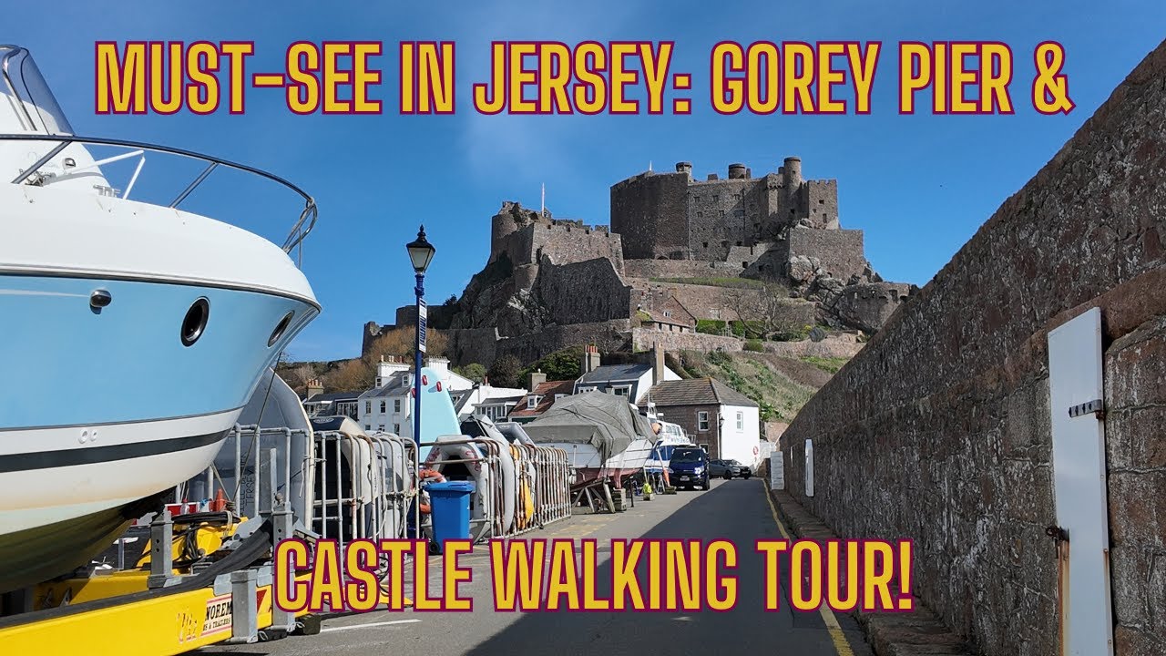 GHOSTS & GORGEOUS VIEWS? We Walked Jersey's Creepiest Pier, Gorey Pier & Castle! | 4K | March 2024
