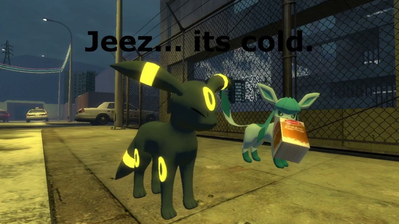 Umbreon and Glaceon's quest for eggnog. [Gmod Christmas animation]
