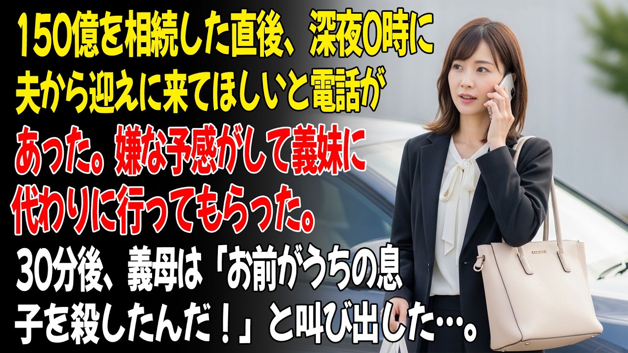 150億を相続した直後、深夜0時に夫から迎えに来るよう言われた。私は義妹に代わりに行ってもらった。15分後、義母は泣き叫んだ…。😮...ㅣ黄昏恋ㅣ老後の物語ㅣ再婚