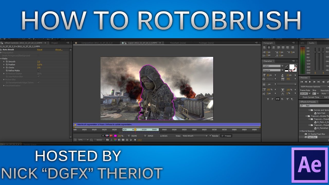 Как использовать ротоскопию в After Effects CS6 &mdash; DGFX