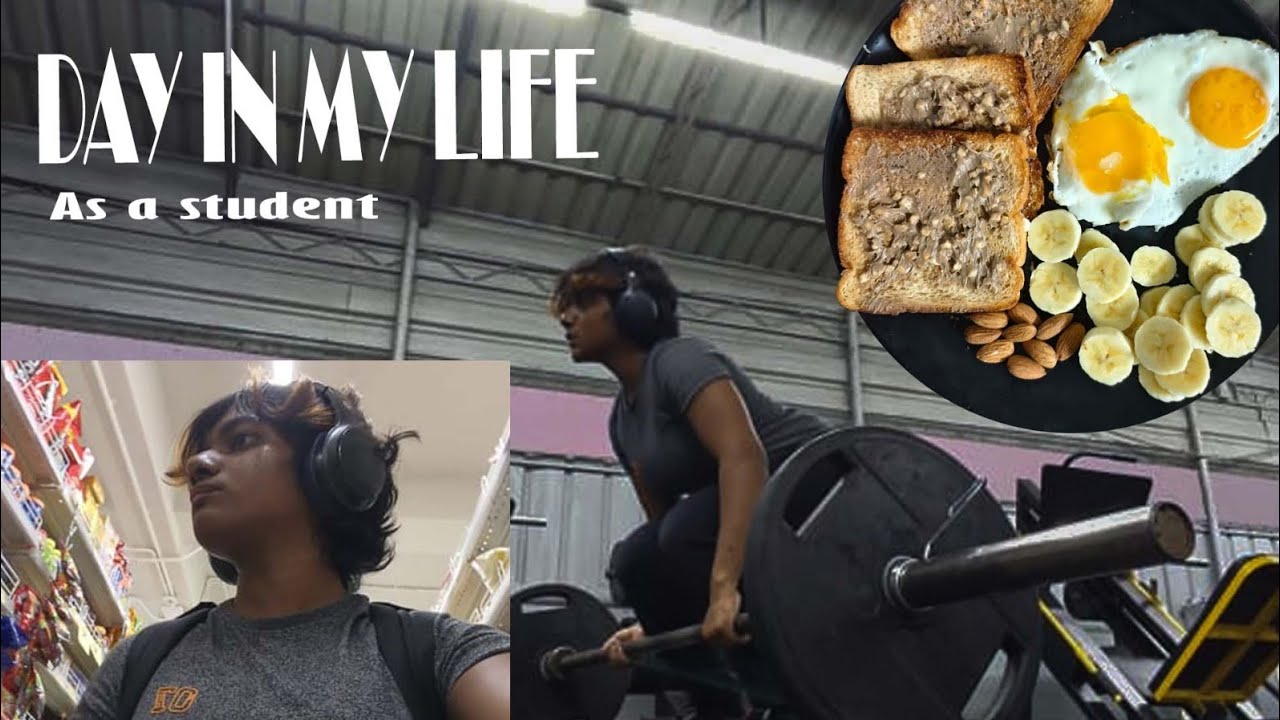 Productive day in my life as a college student 🌱 | How I manage college, gym and hobbies✨