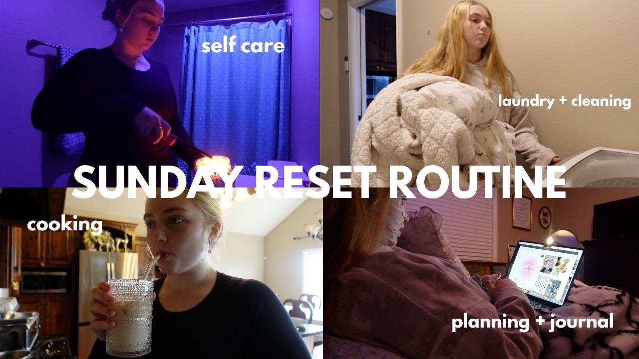 sunday RESET routine 🧸 self care, cleaning, starting the year with a good mindset