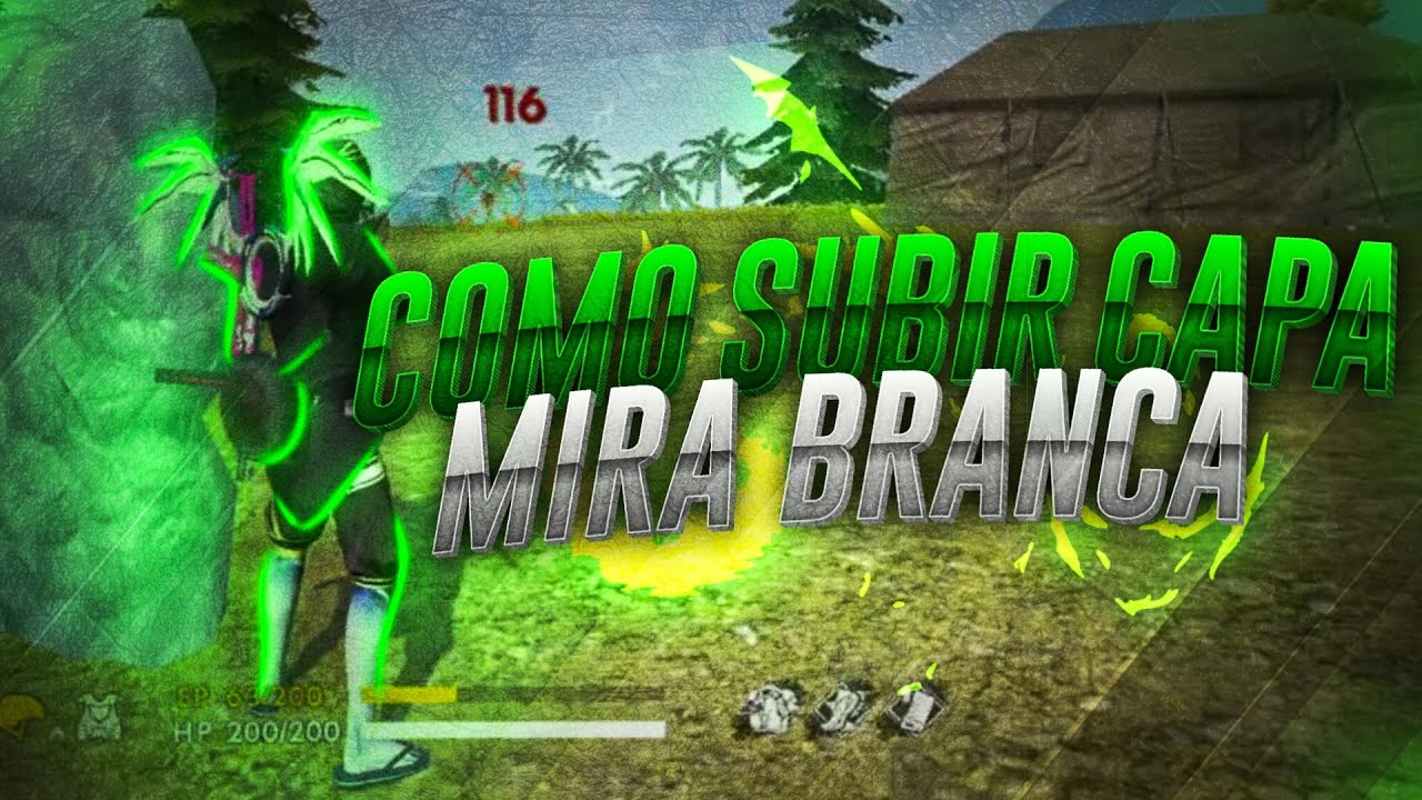 COMO SUBIR CAPA COM A MIRA BRANCA - FREE FIRE MOBILE (HUD 4 DEDOS)