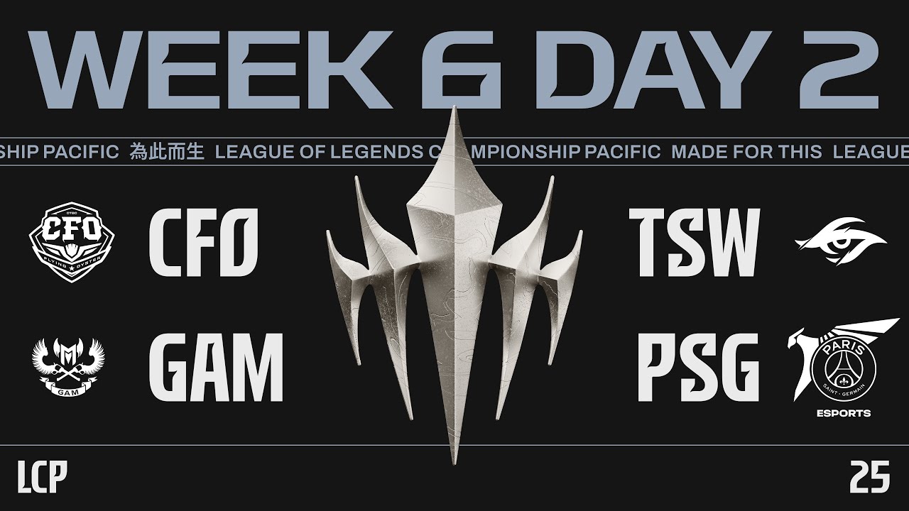 [EN] CFO vs TSW | GAM vs PSG | 2025 LCP Season Finals Week 6 DAY 2
