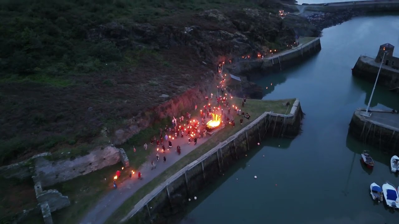 Amlwch Viking Festival Boat Burning, DJI mini 4pro 