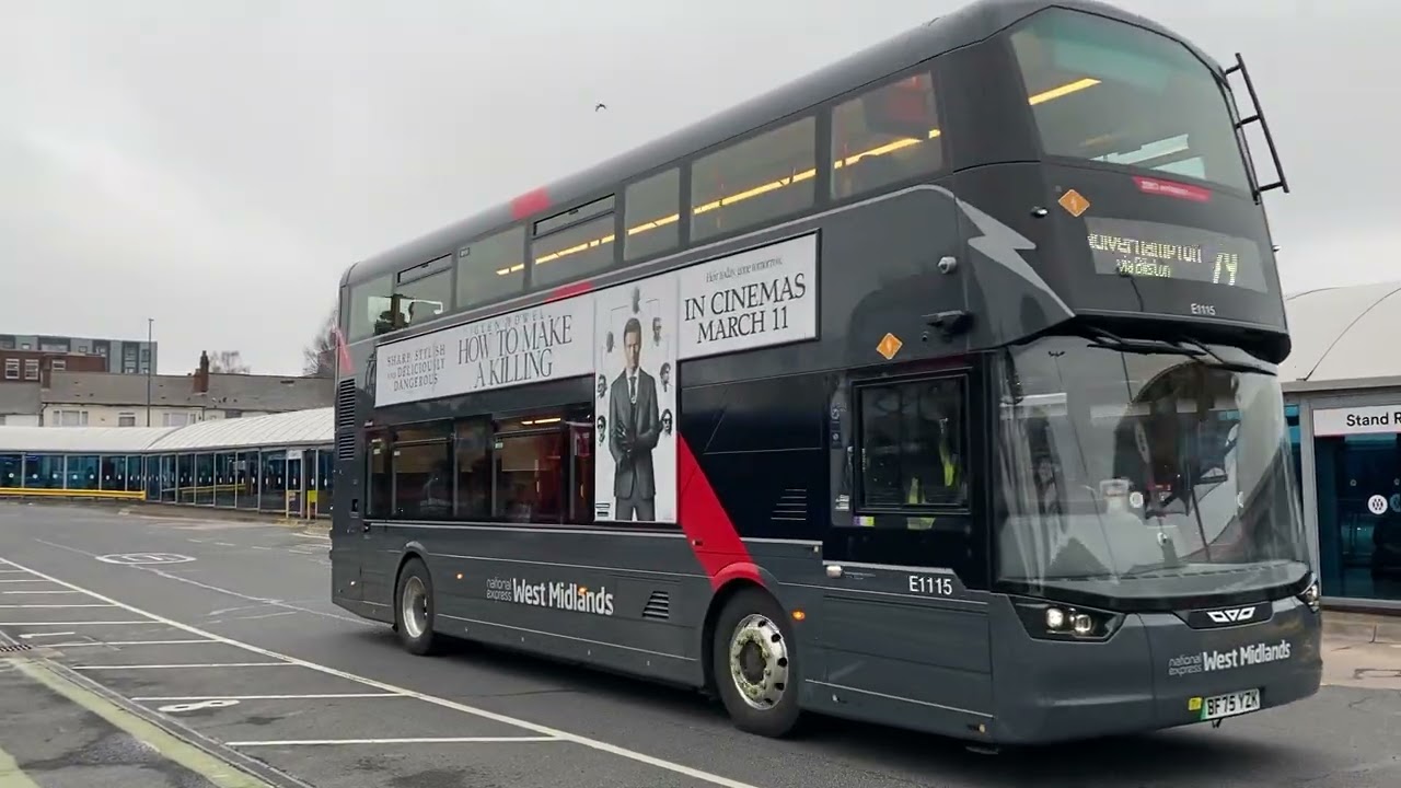 National Express West Midlands Wright StreetDeck Electroliner ⚡E1115 Bus Route 79 Wolverhampton 