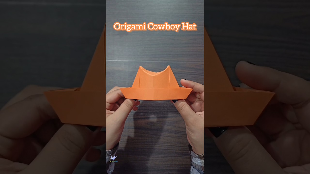 Easy Origami Cowboy Hat | Simple Origami Hat Tutorial #origami  #shorts