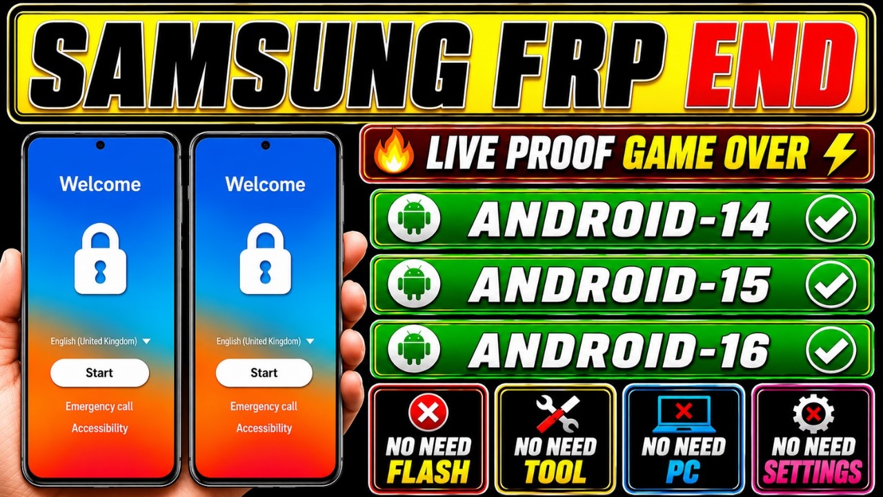 New Samsung FRP Bypass Method 2026 Android 14/15/16 | Accessibility Settings Trick |New Update