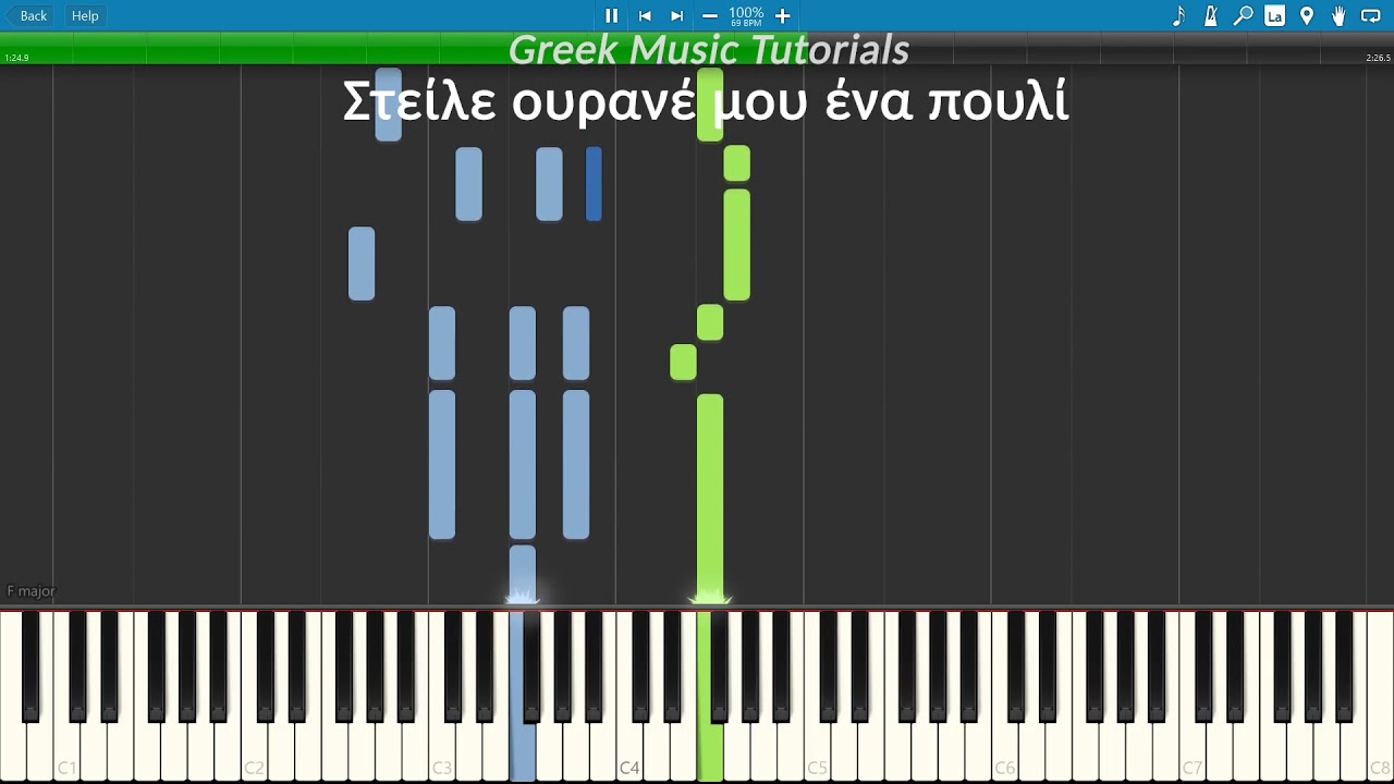 Μίκης Θεοδωράκης - Της ξενιτιάς (Φεγγάρι μάγια μου 'κανες) [Δωρεάν Παρτιτούρες] [Synthesia Cover]