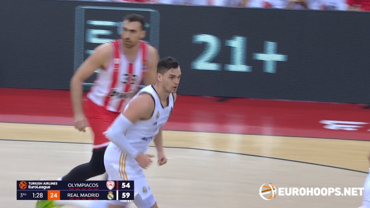 Mario Hezonja (18 points, 10 rebounds) 🎯 Olympiacos-Real Madrid 71-77
