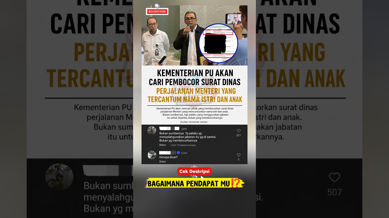 Kementerian PU Cari Pembocor Surat Dinas.#berita#update#news#