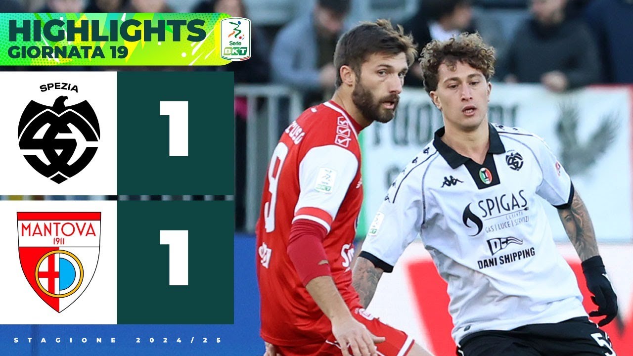 Spezia-Mantova 1-1 | FALCINELLI spegne il sogno dei Virgiliani | HIGHLIGHTS Serie BKT