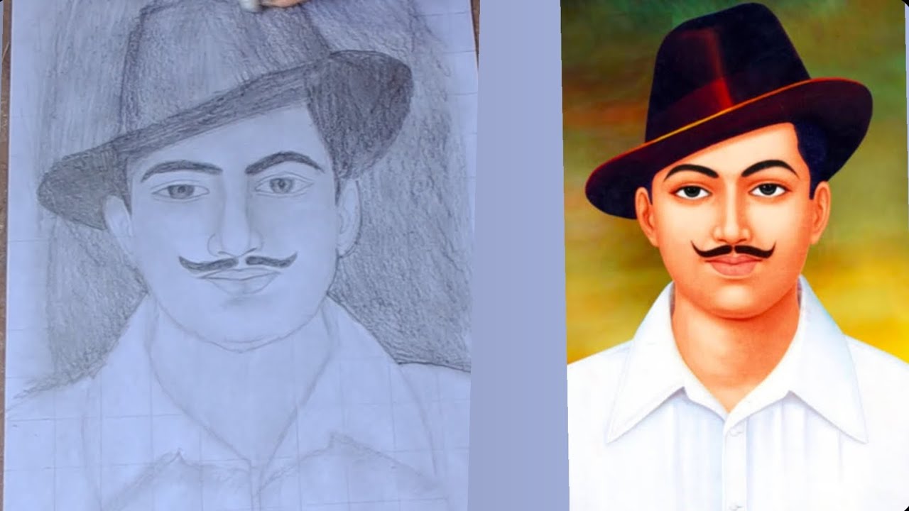 Sketch of bhagat singh #art #sketch #like #subscribe 