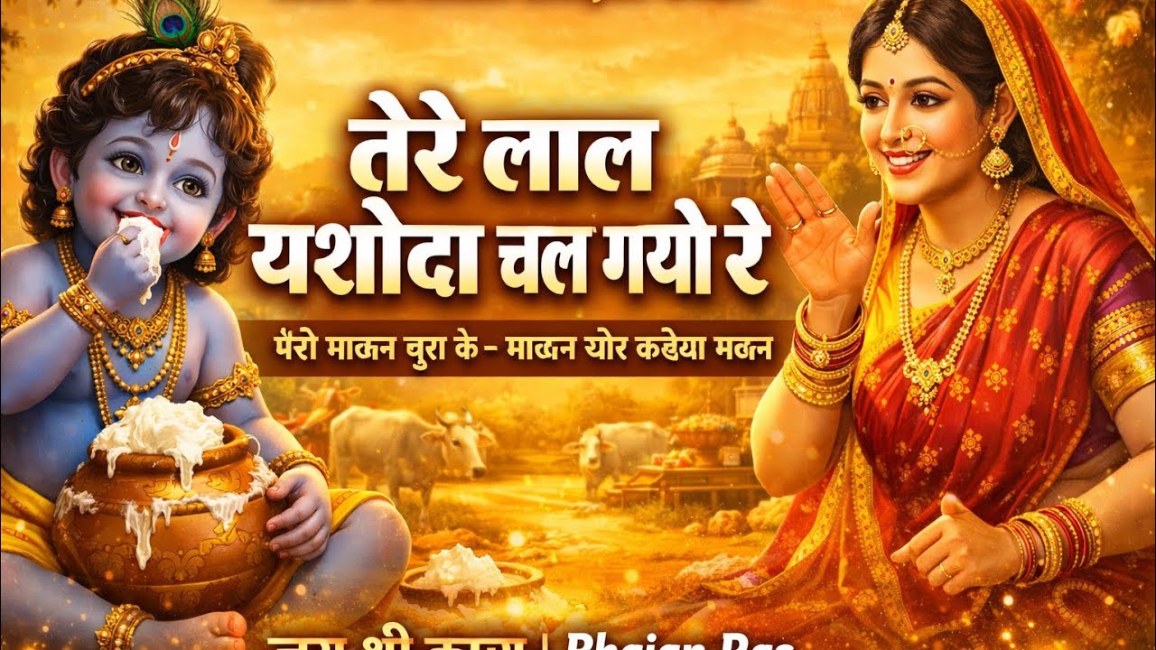 तेरे लाल यशोदा चल गयो रे | माखन चोर कन्हैया का मधुर भजन | Krishna Bhajan 2026#video 