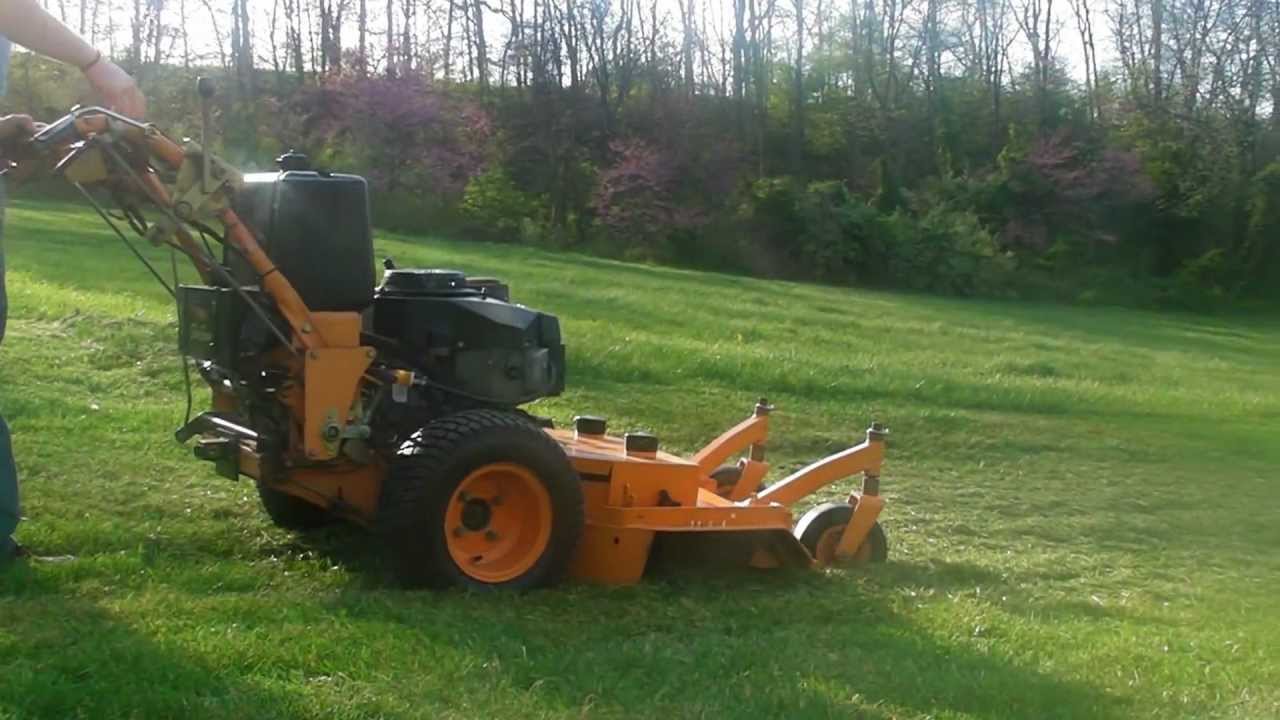 Scag 36 commercial SWZ hydro walk behind industrial lawn mower grass cutting...HD