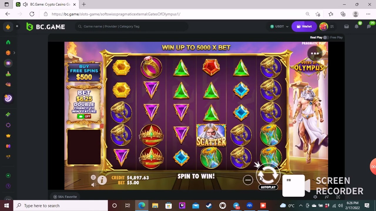 BC Game GATES OF OLYMPUS FREE SPINS BONUS