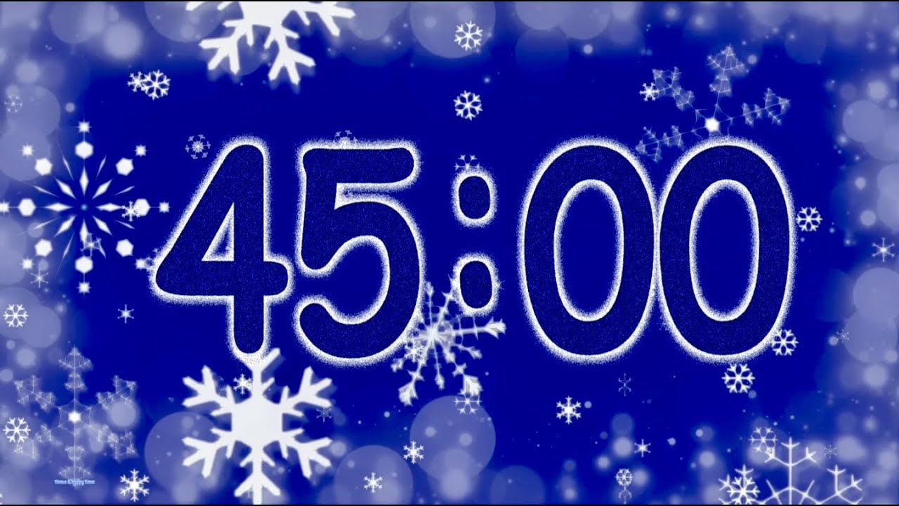 45 Minute WINTER ❄️SNOW Timer With Music