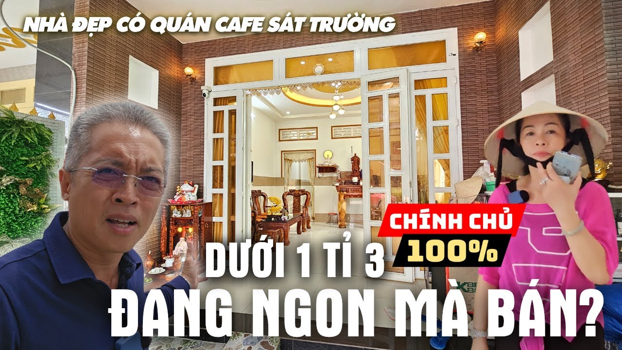 Nhà có quán cafe cách trường 70m cách Tòa Thánh Tây Ninh 2,5km. Vì sao chị Hương bán dưới 1 tỉ 3?