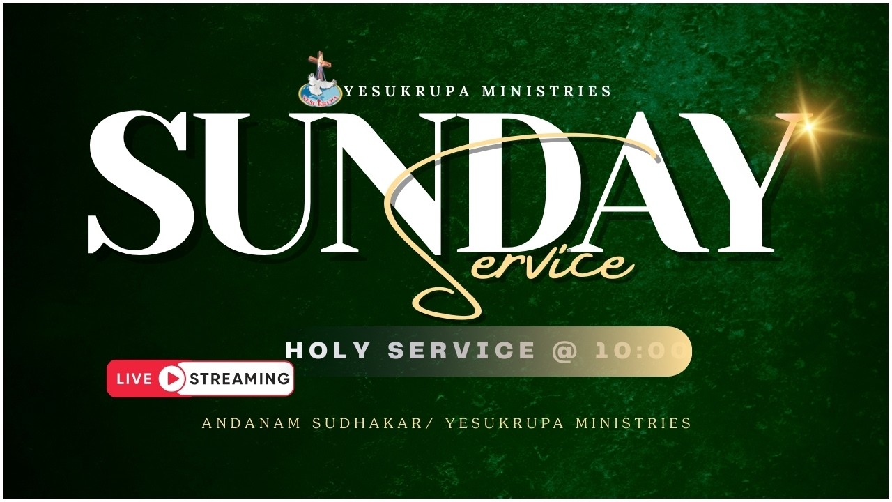 🔴 🅻🅸🆅🅴 01- 03-2026 | Sunday Worship Holy Service |Bro Andanam Sudhakar ||YESU KRUPA MINISTRIES