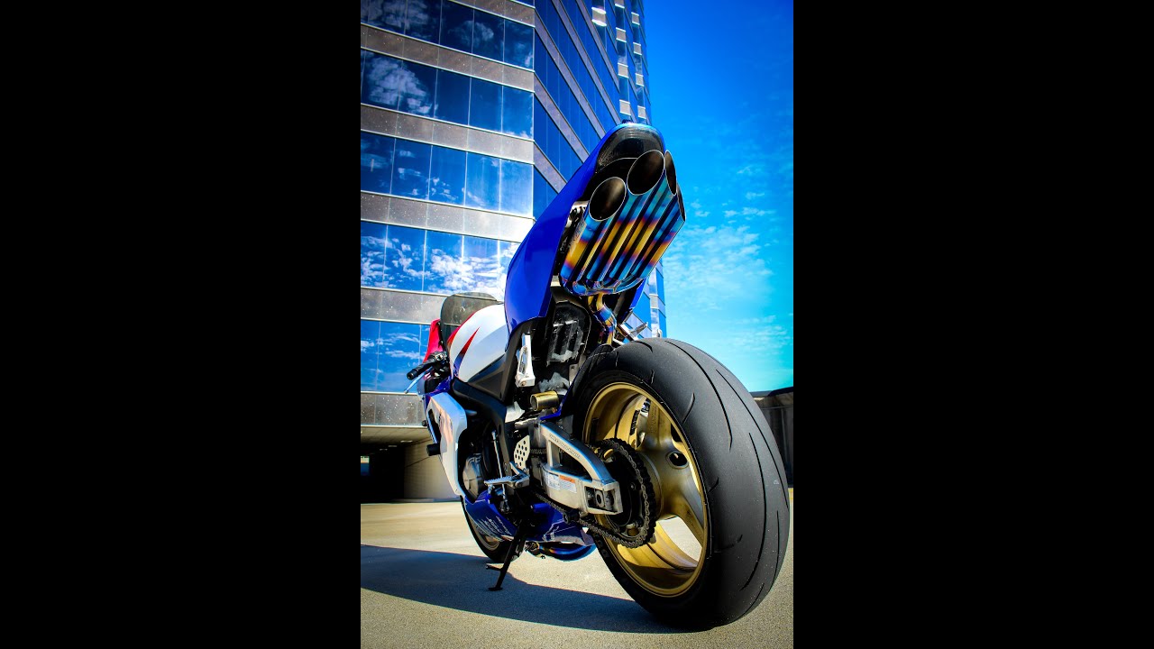 Honda CBR600RR Straight Pipe Quad Exhaust Setup