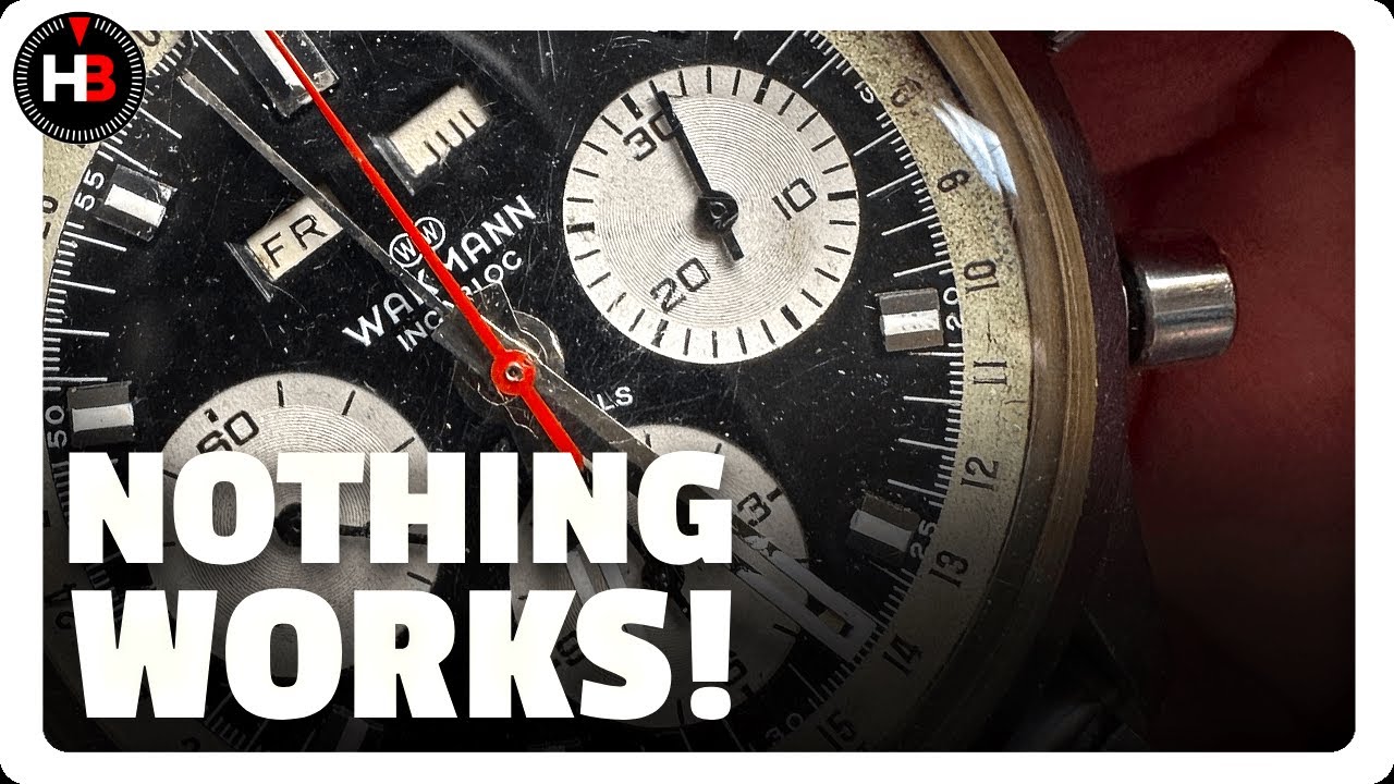 My Best Watch Restoration Yet! Wakmann Triple Date Chronograph Valjoux 730 - Lapping Machine
