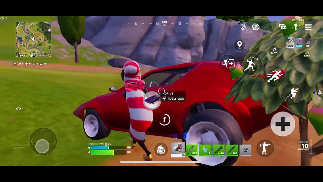 Playing Fortnite with my friend