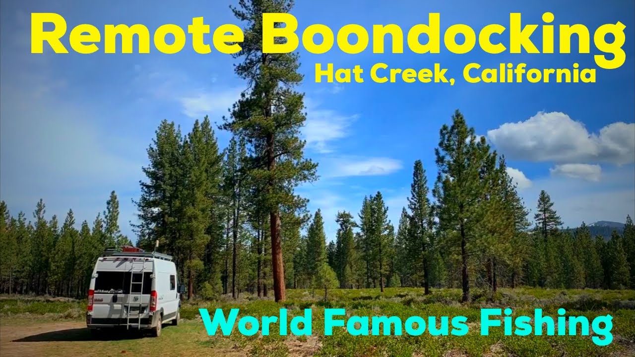 WE ARE BACK!! BOONDOCKING in Lassen National Forest on Upper Hat Creek near a VOLCANO.