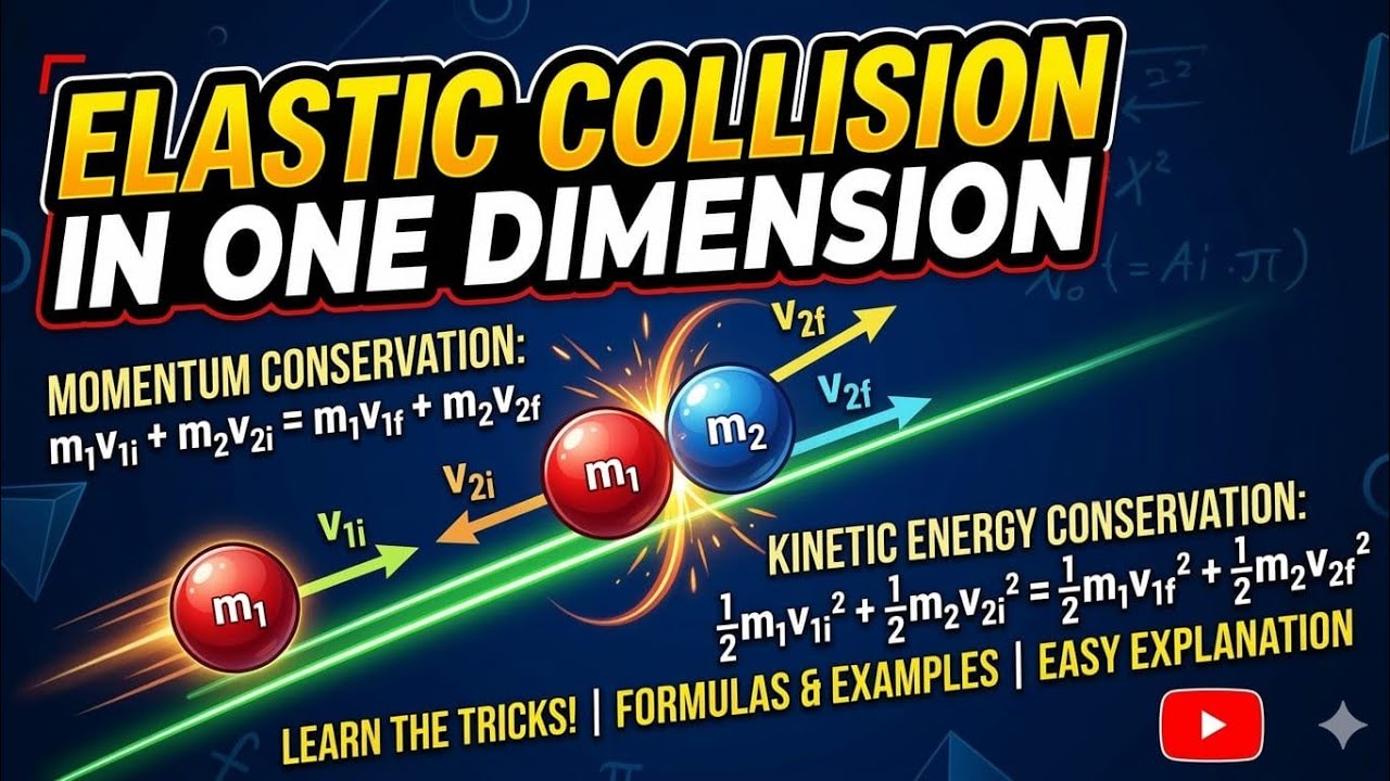 Elastic Collision 💥 in one dimensions 