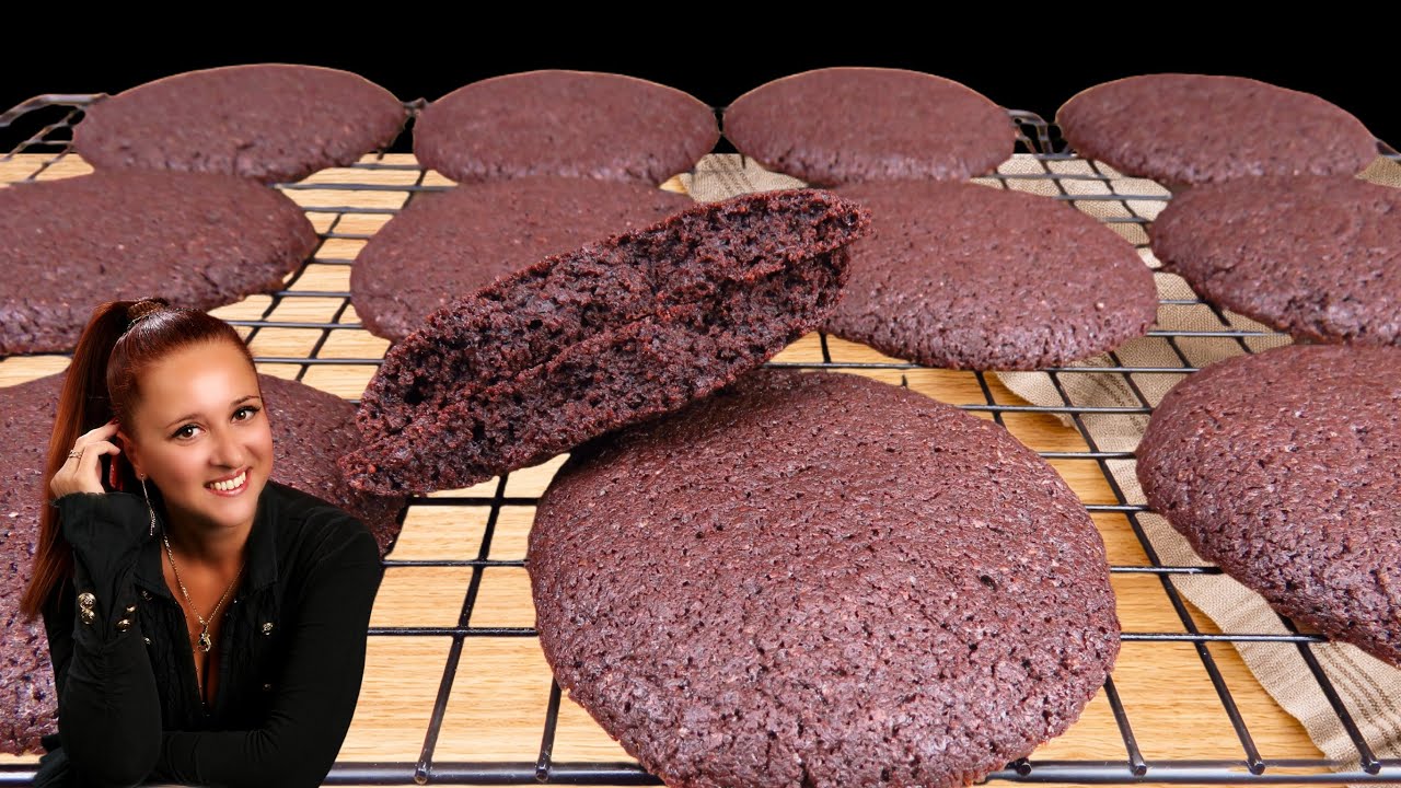 🍪Шоколадное печенье с трюфельной серединкой как брауни печенье к чаю, как испечь шоколадное печенье