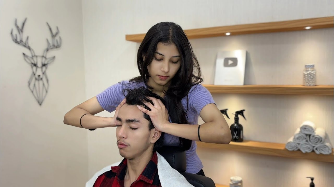 COSMIC HEAD MASSAGE by SHIVU BARBER💆🏻‍♂️| asmr massage | RELAX MODE ON ✨