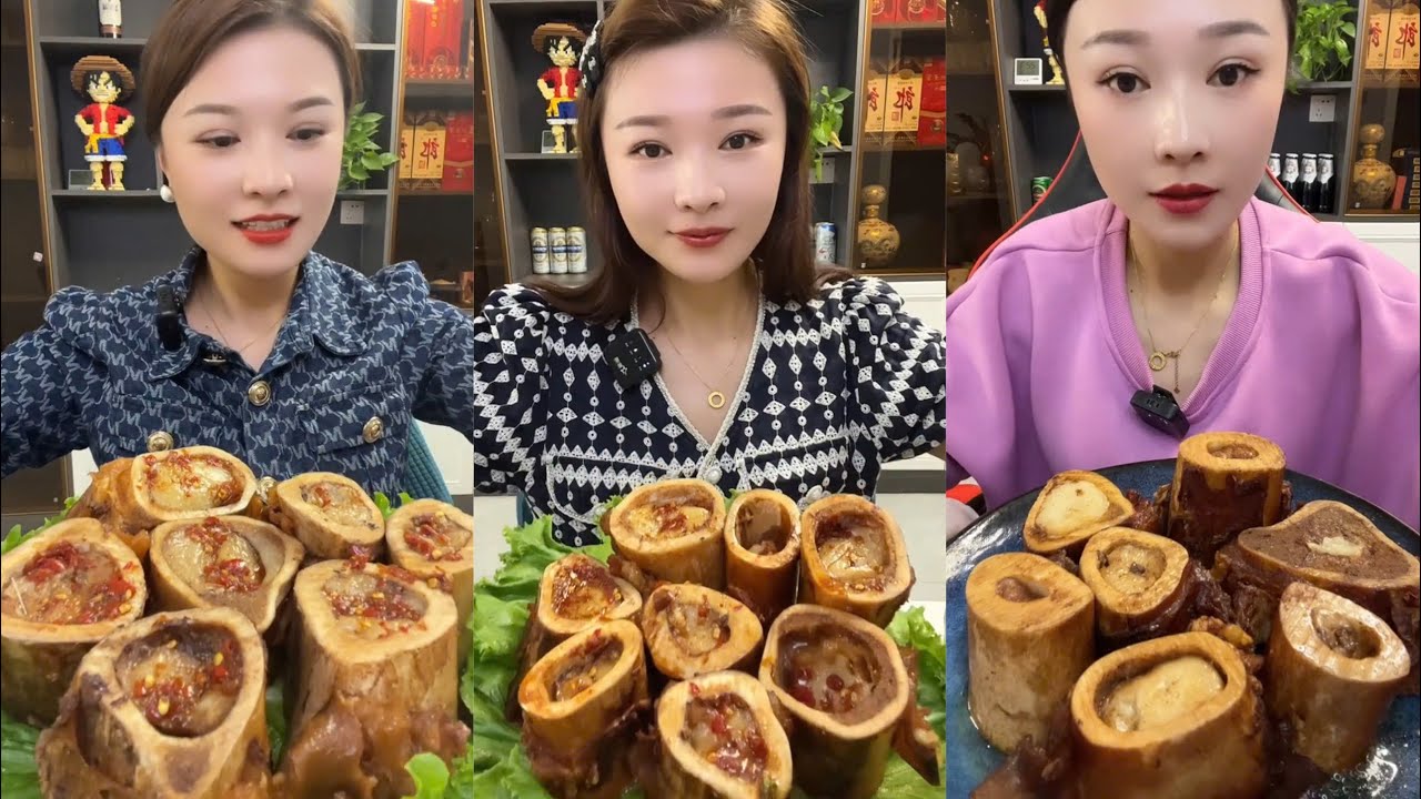 ASMR MUKBANG CHINA EAT BEEF BONE MARROW, THÁNH ĂN TUỶ XƯƠNG CAY, 吃牛骨髓, 골수를 먹다 #234