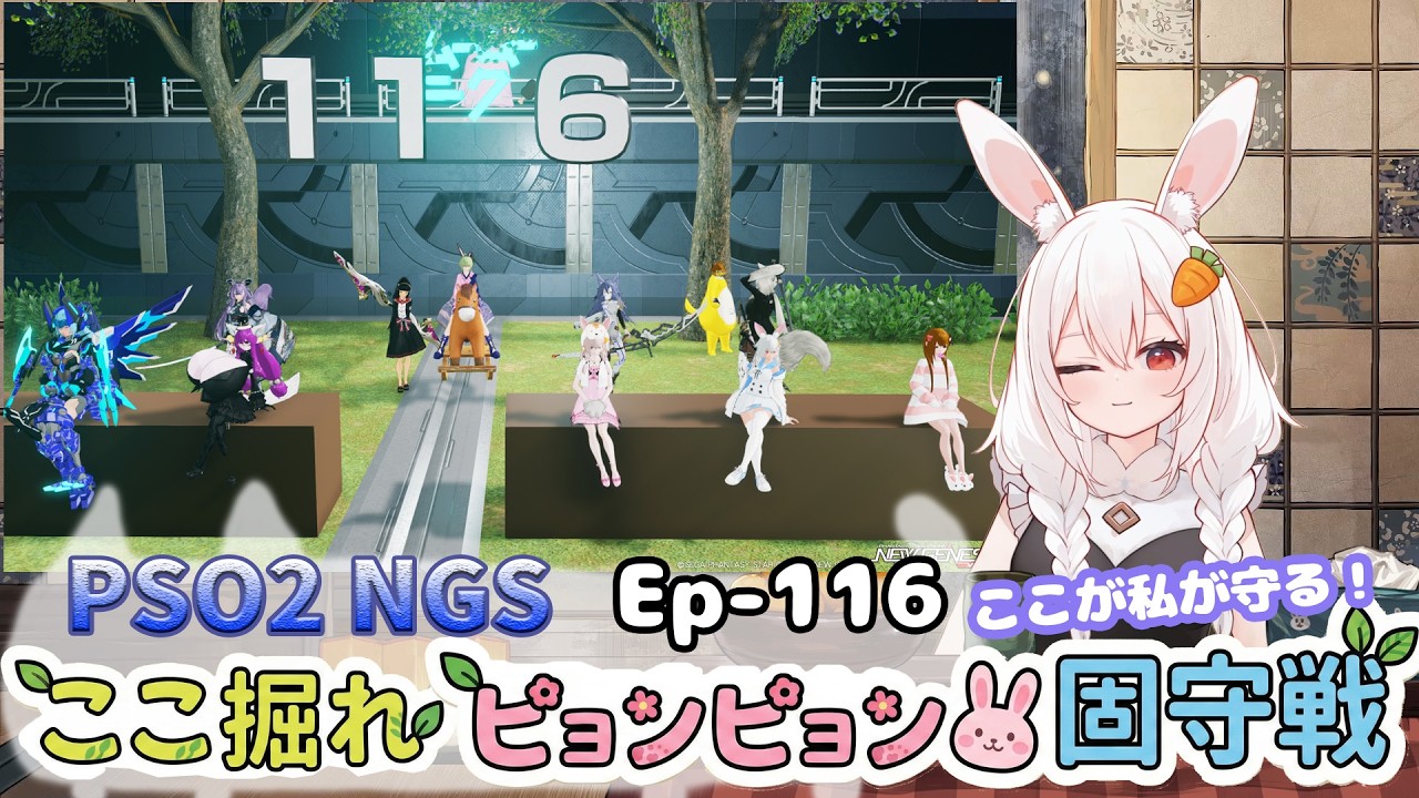 【PSO2 NGS/Ship10】EP-１１６.ここ掘れピョンピョン固守戦～水曜サクッと版～【RVC】