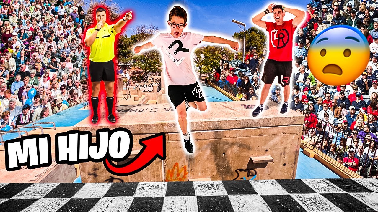 CARRERA de PARKOUR con MI HIJO de 12 AÑOS🏃‍♂️ *COMPETICIÓN EXTREMA*