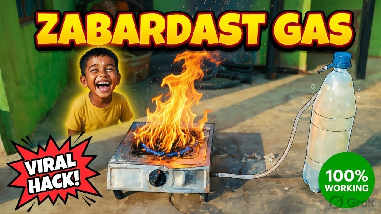 How To Calcium Carbide LPG Gas at Home made 😱! Free LPG Gas in Home 