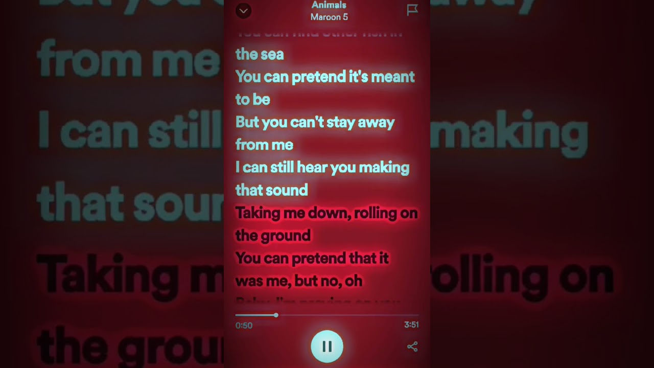 Animals - Maroon 5 #lyrics #spotify #tiktoksong #fypシ #subscribe #music #songs #maroon5 #animals
