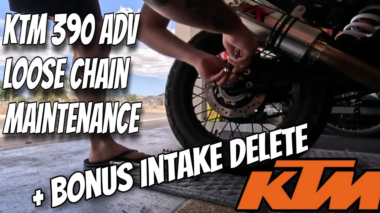 DIY KTM 390 Adventure Chain Maintenance and Easy Intake Snorkel Delete