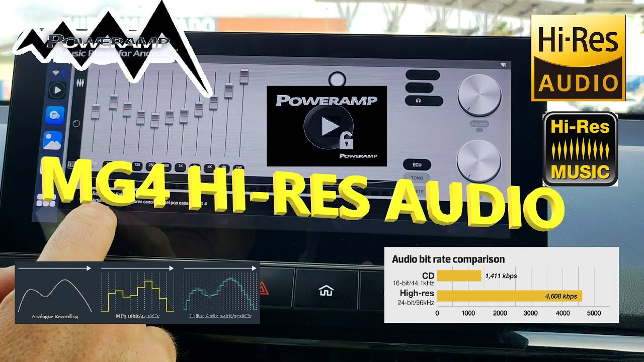 🔊🎵🎶POWERAMP LA MEJOR APP DE AUDIO HI-RES PARA VUESTRO MG4🔊🎵🎶