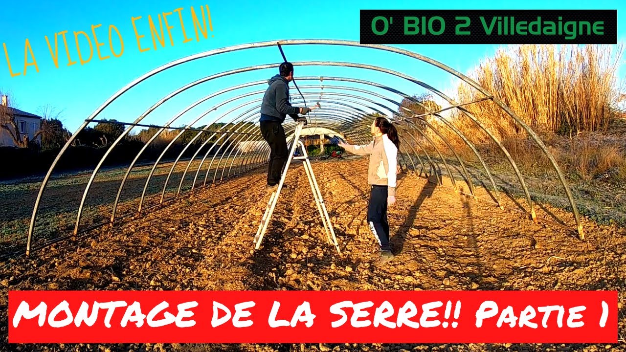 MONTAGE de la SERRE partie 1: arceaux et structure